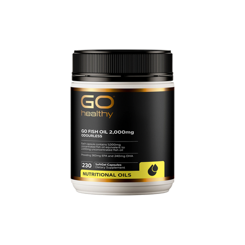 GO Healthy Go Fish Oil 2000mg Compact 230 Soft Gels