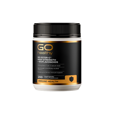GO healthy Ester-C High Strength + Bioflavonoids 200 VegeCapsules