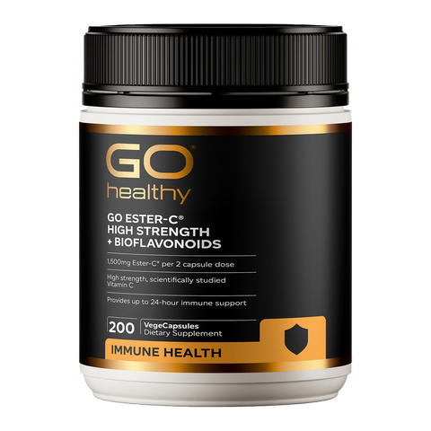 GO healthy Ester-C High Strength + Bioflavonoids 200 VegeCapsules