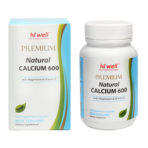 Hi Well Premium Natural Calcium 120 Vege Capsules