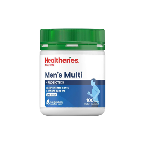 Healtheries Men's Multi with Probiotics One-A-Day 100 Tablets
