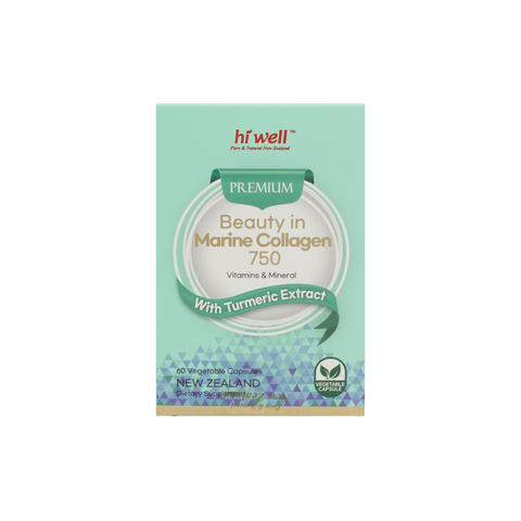 Hi Well Premium Beauty in Marine Collagen 750 60 Vege Capsules