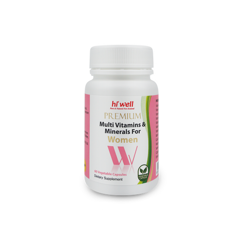 Hi Well Premium Multi Vitamins&Minerals for Women 60 Vege Capsules