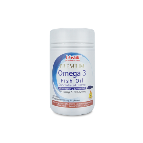 Hi Well Premium Omega 3 Fish Oil Concentrated 500mg 300 Softgels