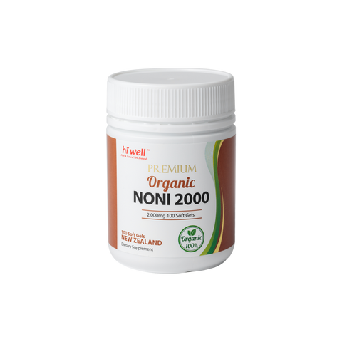 Hi Well Premium Organic Noni 2000 100 Softgels