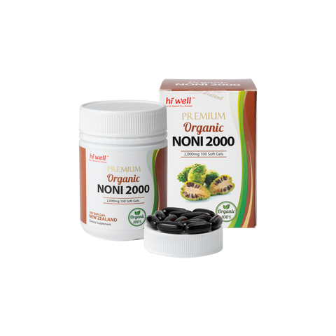 Hi Well Premium Organic Noni 2000 100 Softgels