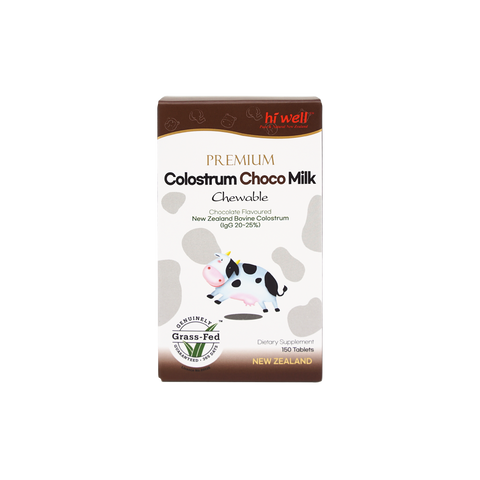Hi Well Premium Colostrum Choco Milk 150 Chewable Tablets