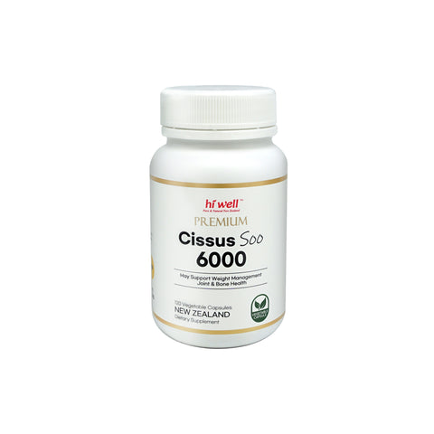 Hi Well Premium Cissus Soo 6000 120 Vege Capsule Bottle Packaging