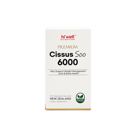 Hi Well Premium Cissus Soo 6000 120 Vege Capsule Box Packaging