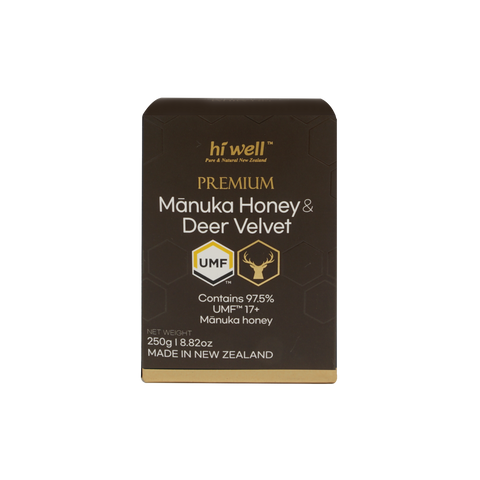Hi Well Premium Manuka Honey UMF 17+ with deer velvet 250g