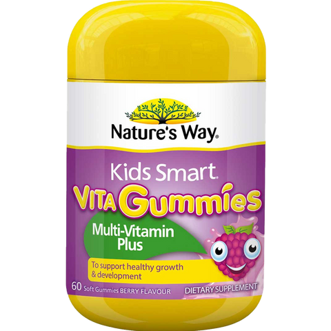 Nature's Way Kids Smart Vita Gummies Multi Vitamin Plus 60 Soft Gummies Berry Flavour