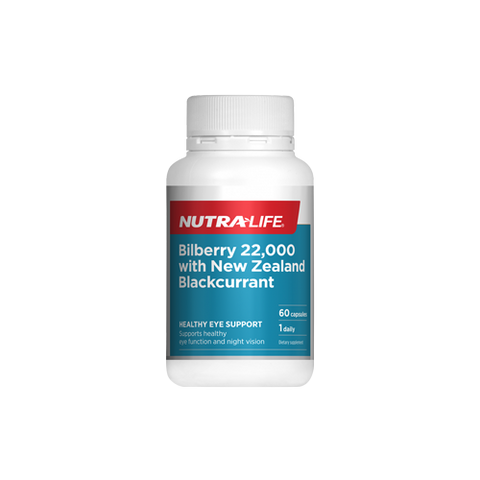 Nutralife Bilberry 22000 Plus New Zealand Blackcurrant 60 Capsules