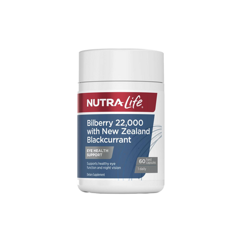 Nutralife Bilberry 22000 Plus New Zealand Blackcurrant 60 Capsules