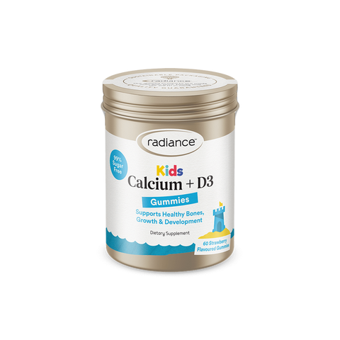 Radiance Kids Calcium + D3 Gummies 60 Strawberry Flavoured Gummies