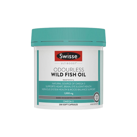 Swisse Ultiboost Odourless Wild Fish Oil 200 Soft Capsules