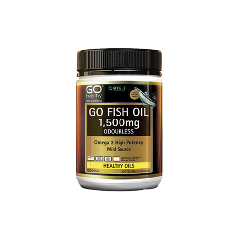 GO Healthy Go Fish Oil 1500mg Odourless 210 Soft Gels