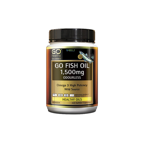 GO Healthy Go Fish Oil 1500mg Odourless 420 Soft Gels