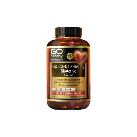 GO Healthy Go Co-Q10 450mg BioActive 1-A-Day 100 Softgel Capsules