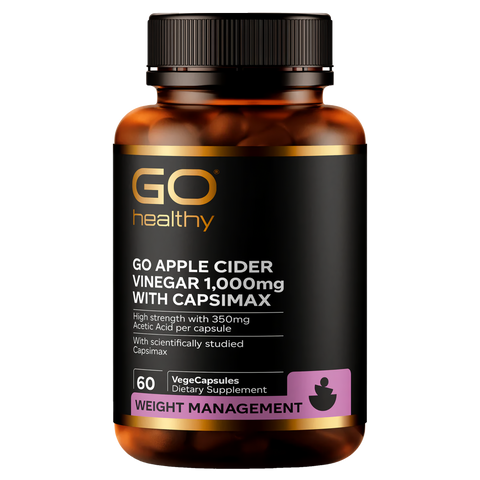 GO Healthy Go Apple Cider Vinegar 1000mg with Capsi-Slim 60 VegCapsules