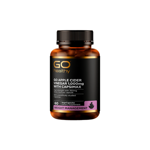 GO Healthy Go Apple Cider Vinegar 1000mg with Capsi-Slim 60 VegCapsules
