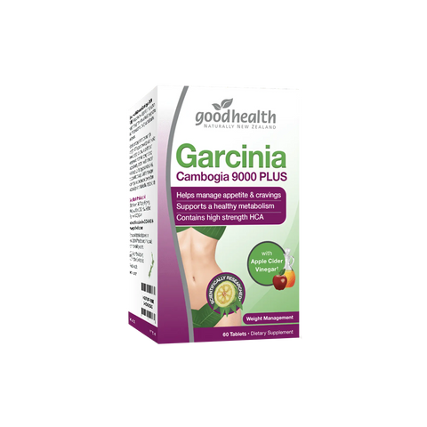 Goodhealth Garcinia Cambogia 9000 PLUS with Apple Cider Vinegar 60 Tablets