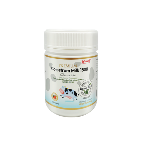 Hi Well Premium Colostrum 1500 120 Chewable Tablets