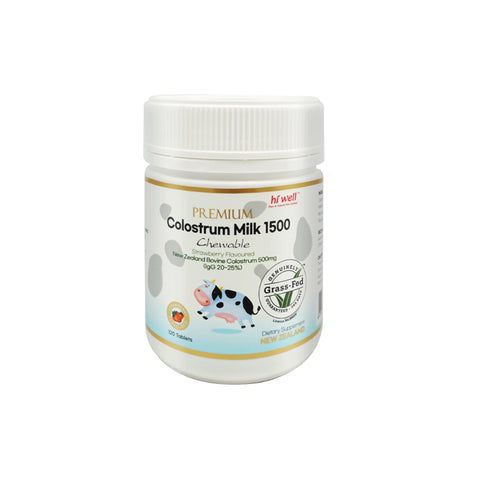 Hi Well Premium Colostrum 1500 120 Chewable Tablets