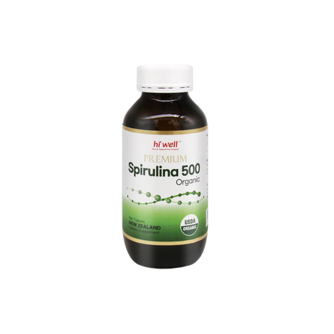 Hi Well Premium Spirulina 500 Organic 500 Tablets