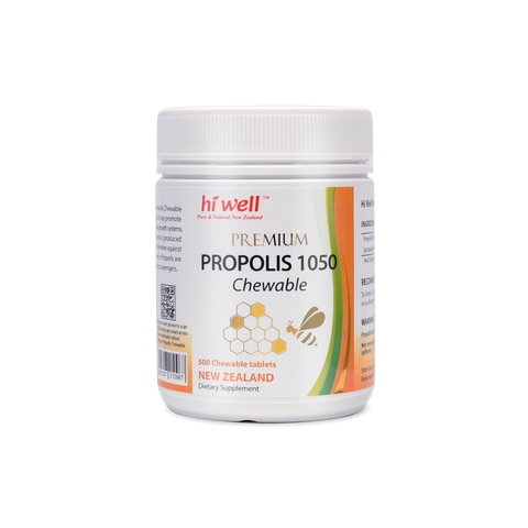 Hi Well Premium Propolis 1050 Chewable 500 Tablets (Exp.10/2025)