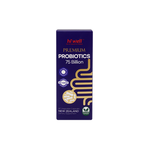 Hi Well Premium Probiotics 75 Billion 60 Vegetable Capsules