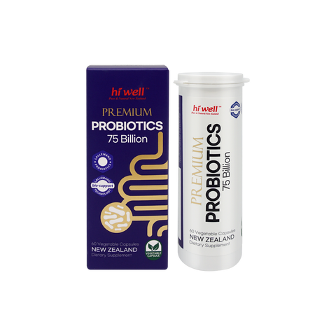 Hi Well Premium Probiotics 75 Billion 60 Vegetable Capsules