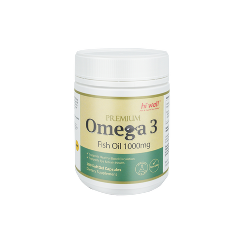 Hi Well Omega 3 with Vitamin E 200 Softgels