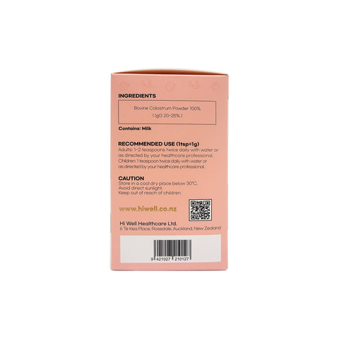 Hi Well Premium New Zealand Bovine  Colostrum Powder 100%