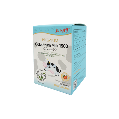 Hi Well Premium Colostrum 1500 120 Chewable Tablets