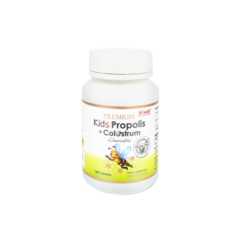 Hi Well Premium Kids Propolis Plus Colostrum 180 Tablets