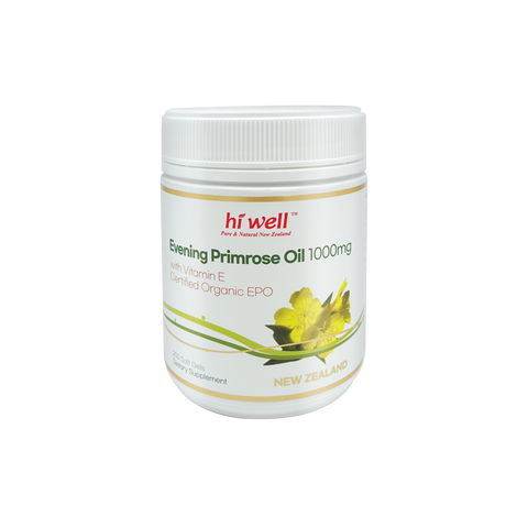 Hi Well Organic Evening Primrose Oil 1000mg (EPO) 200 Softgels