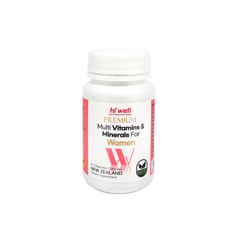 Hi Well Premium MultiVitamins&Minerals for Women 60 Vege Capsules(Exp.02/2026)