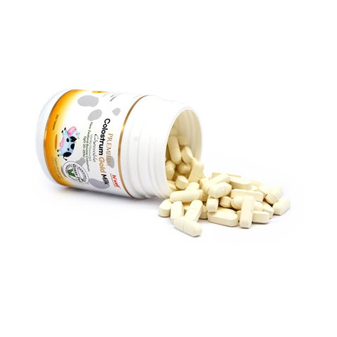 Hi Well Premium Colostrum Gold Milk Vanilla Flavoured 200 Chewable Tablets