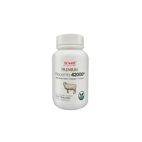 Hi Well Premium Placenta 42000+ 60 Vege Capsules