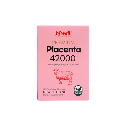 Hi Well Premium Placenta 42000+ 60 Vege Capsules