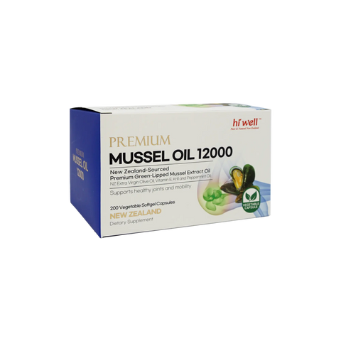 Hi Well Premium Mussel Oil 12000 200 Vegetable Softgel Capsules