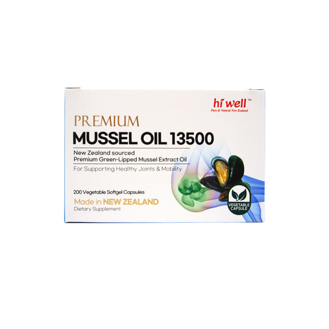 Hi Well Premium Mussel 13500 200 Vegetable Softgel Capsules