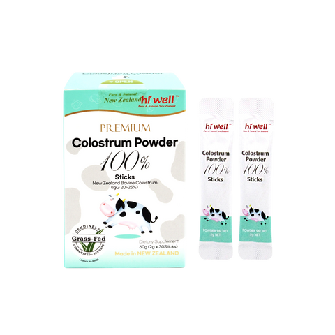 Hi Well Premium Colostrum Powder 100% 60g(2g x 30 Sticks)