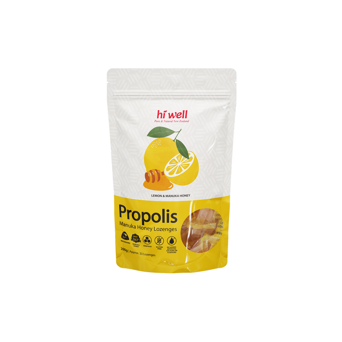 Hi Well Propolis Manuka Honey Lozenges Lemon&Manuka Honey