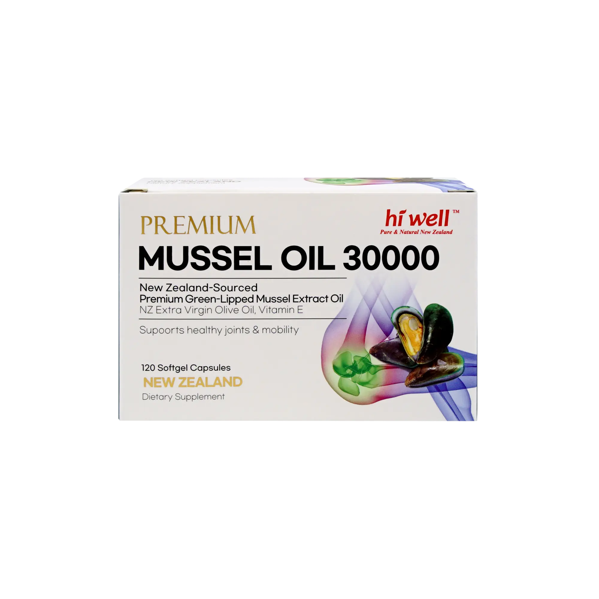 Hi Well Premium Mussel Oil 30000 120 Softgel Capsules – Health NZ