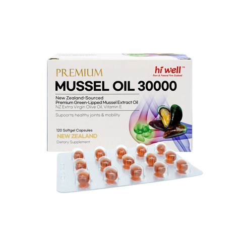 Hi Well Premium Mussel Oil 30000 120 Softgel Capsules