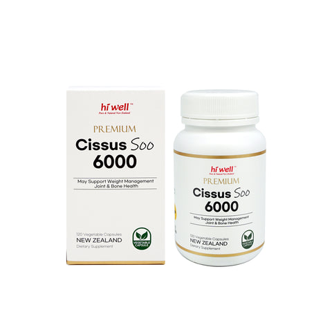 Hi Well Premium Cissus Soo 6000 120 Vege Capsule Packaging