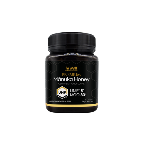 Hi Well Premium Manuka Honey UMF 5+ 1kg (MGO 83)