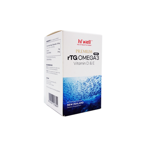 Hi Well Premium rTG Omega 3 MINI Vitamin D&E 300s