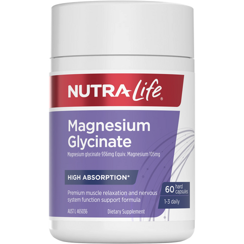Nuralife Magnesium Glycinate High Absorption 60 hard capsules
